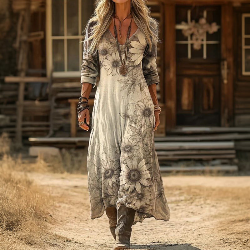 Sybil | Flowing Floral Maxi Dress