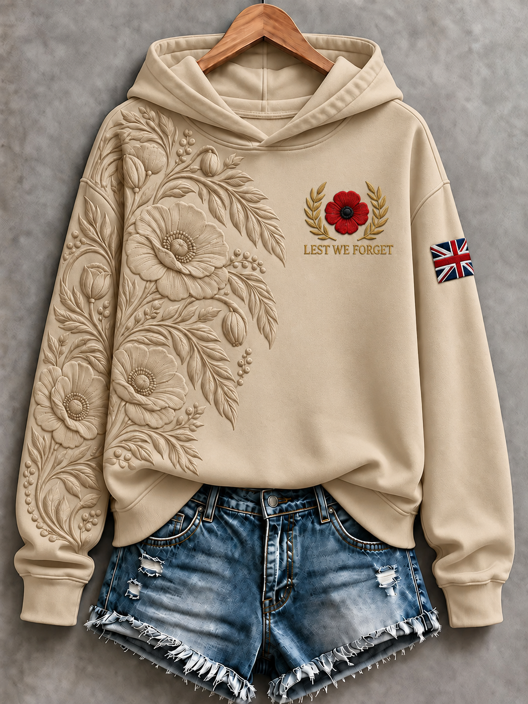 Women's Remembrance Day Regular Sweatshirt in Sand