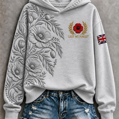 Women's Remembrance Day Regular Sweatshirt in Light Grey