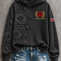 Women's Remembrance Day Regular Sweatshirt in Black