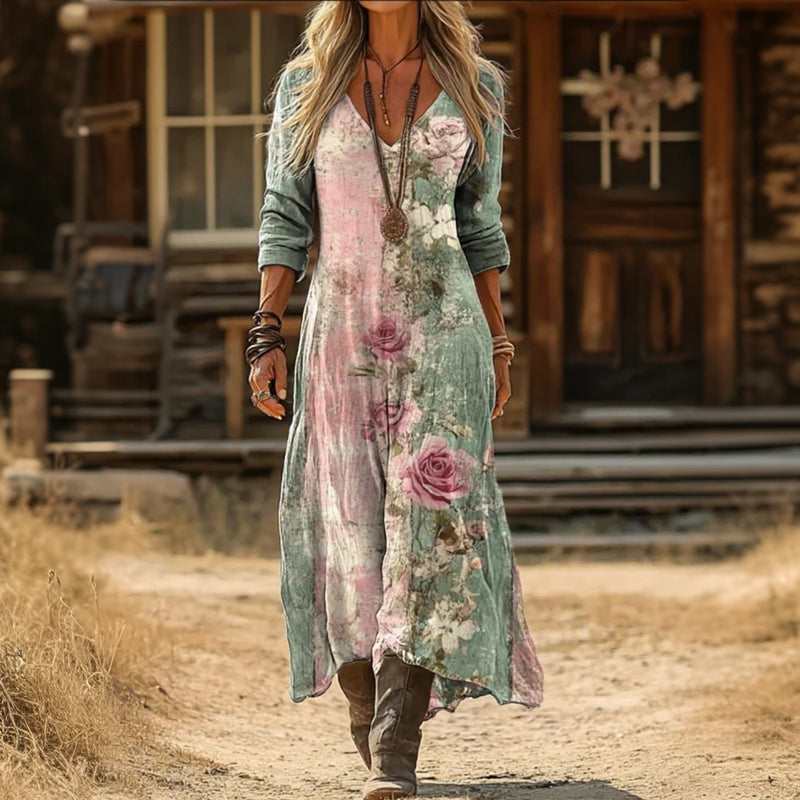 Florence Meadow | Flowing Floral Maxi Dress