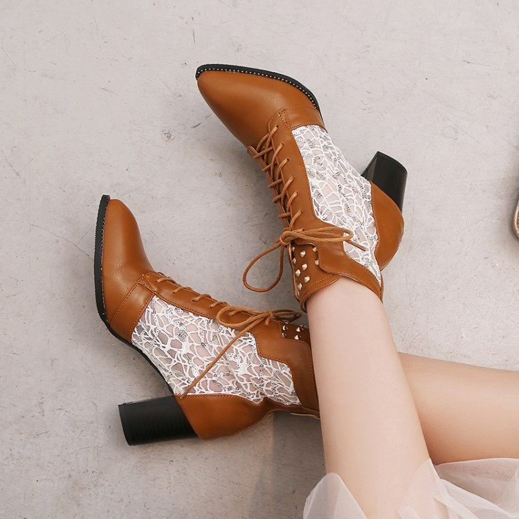 Patricia | Refined Lace-Up Heeled Boots