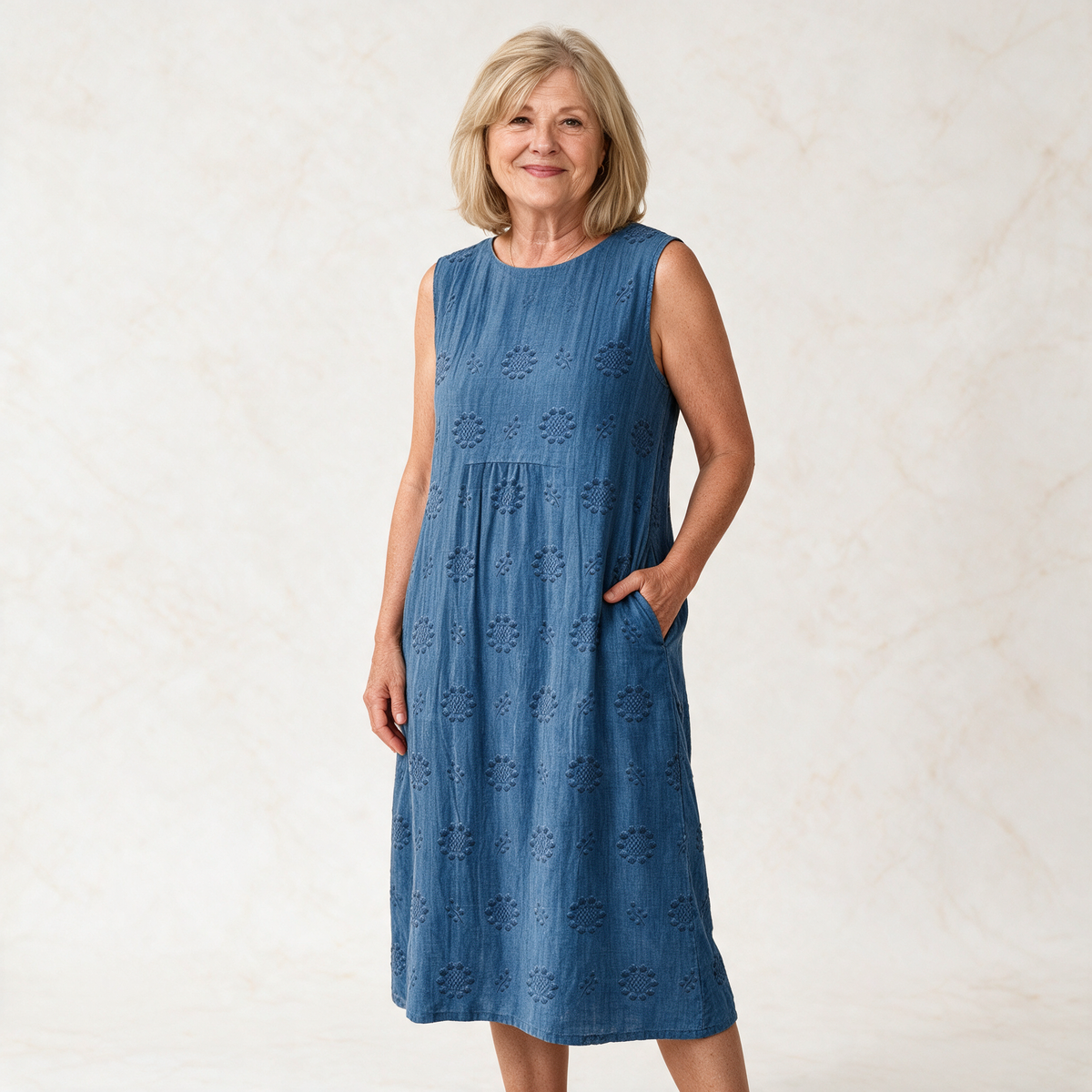 SARA | PATTERNED MIDI DRESS