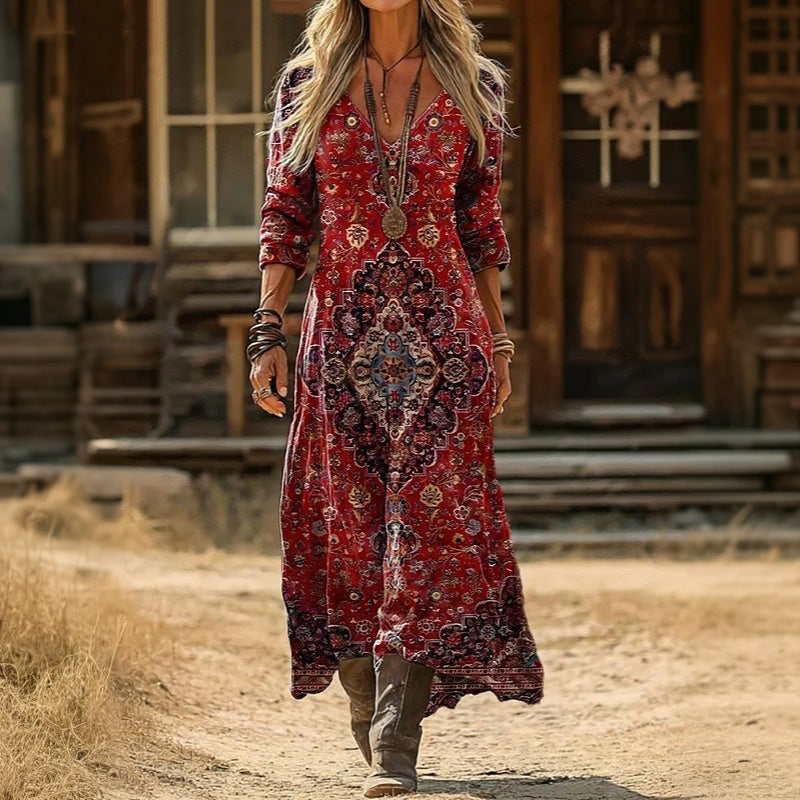 Ramona | Bohemian Ankle-Length Dress