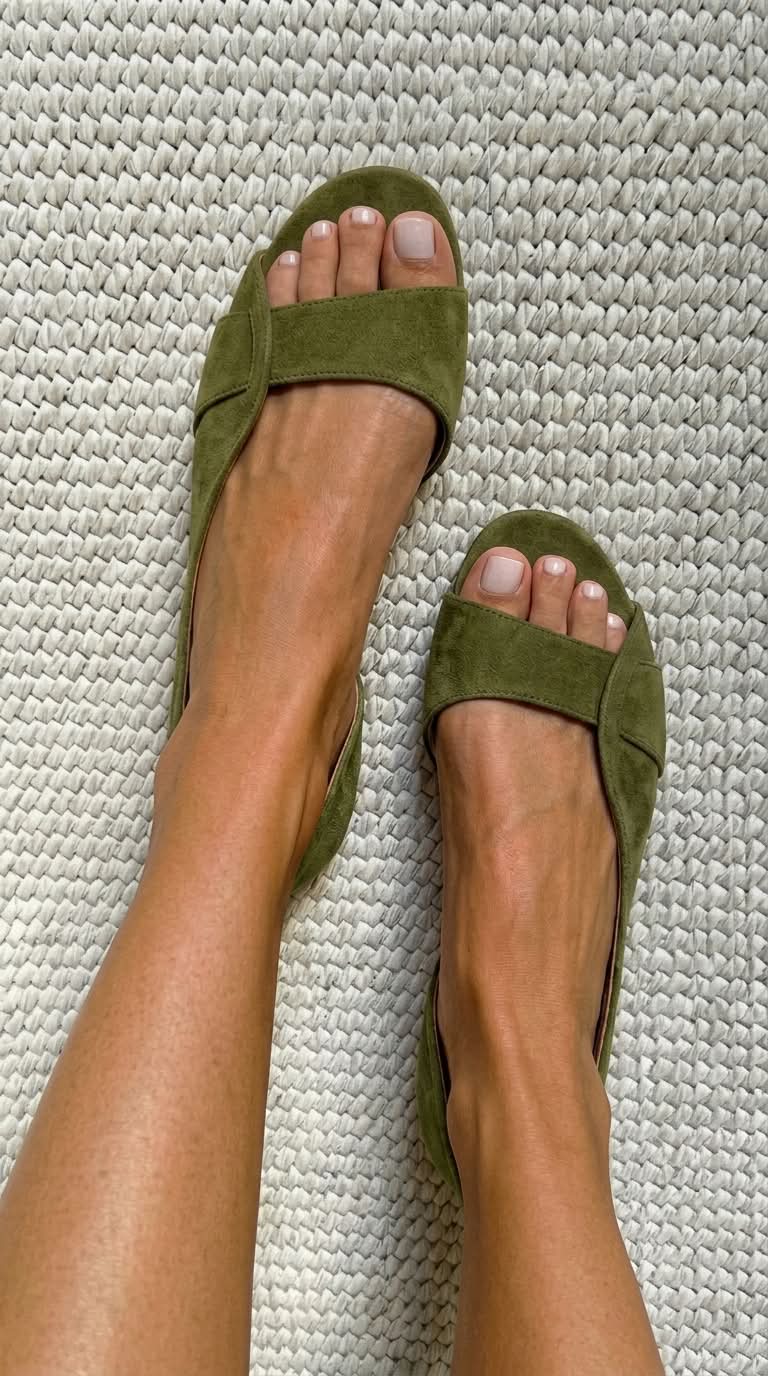 Kelly | Casual Low Open-Toe Suede Slingback Mules