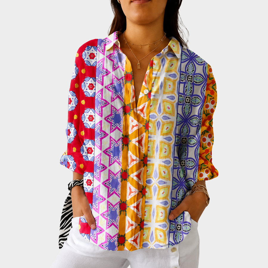 LILY | LIGHT AND COLORFUL BLOUSE WITH PRINT