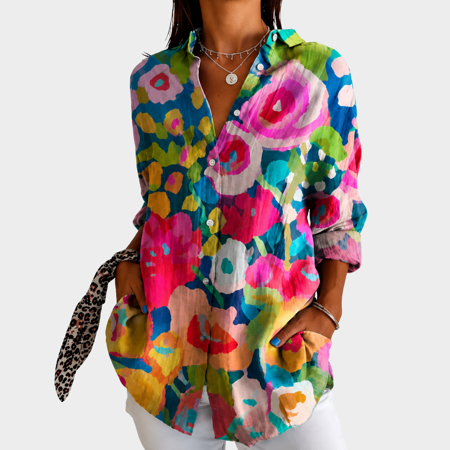 CHARLOTTE | PAINTED GARDEN GLOW BLOUSE