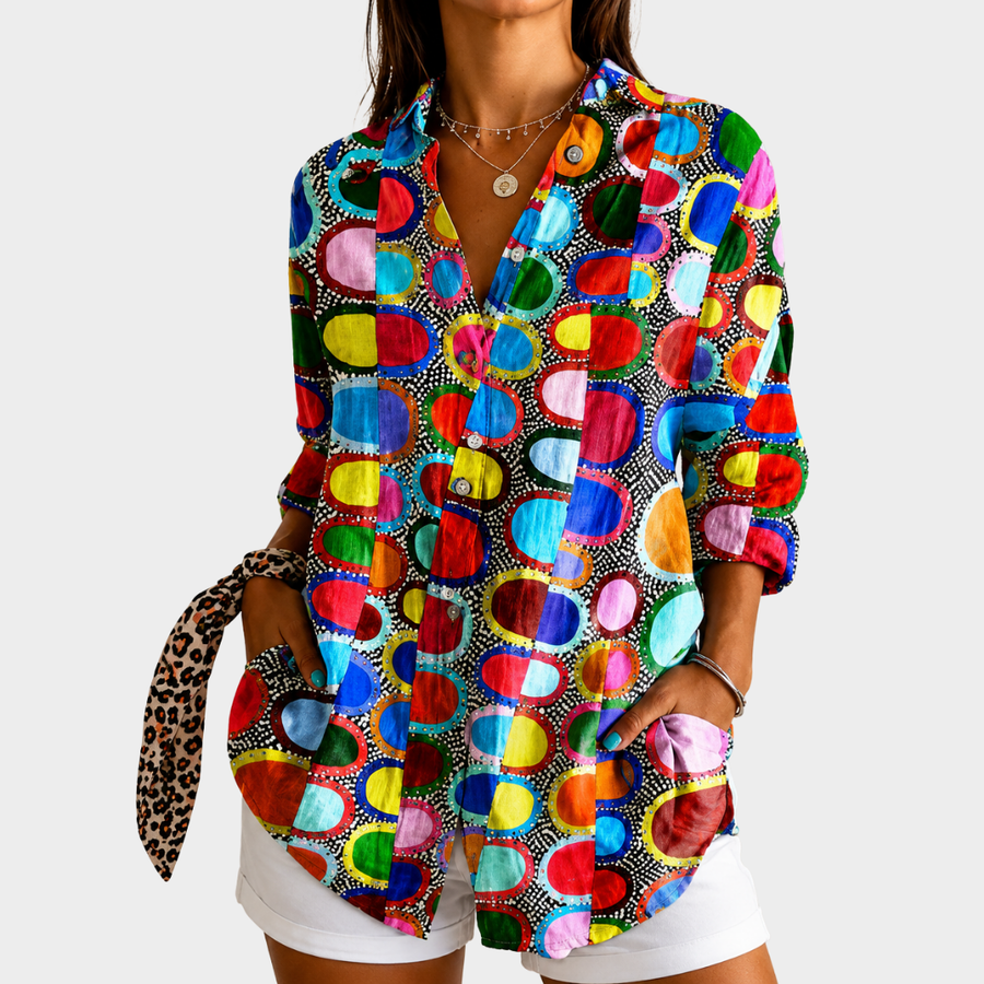 MADISON | CONFETTI CIRCLE JOY BLOUSE