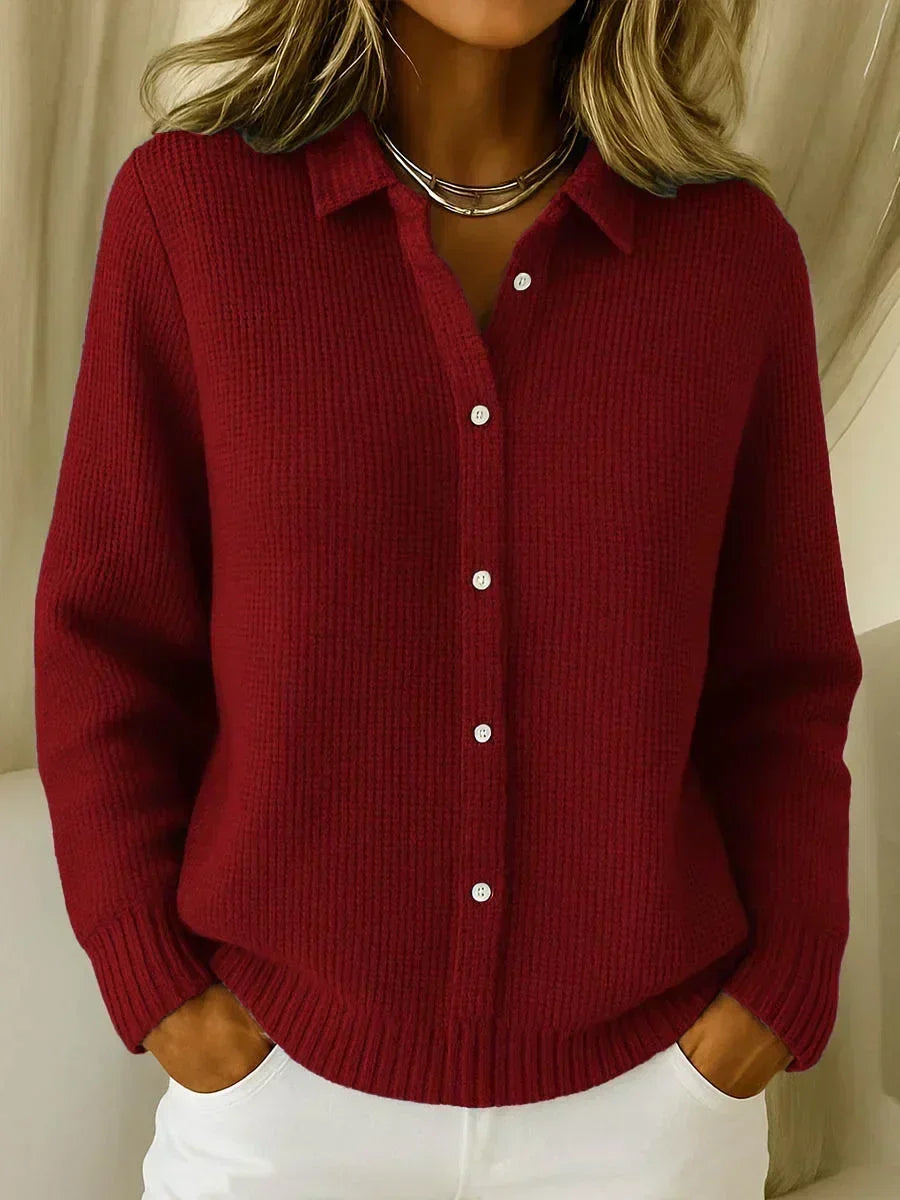 Camille | Textured Button Front Cardigan