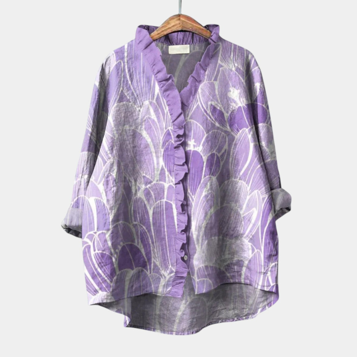 Elaine | Lilac Magnolia Blouse