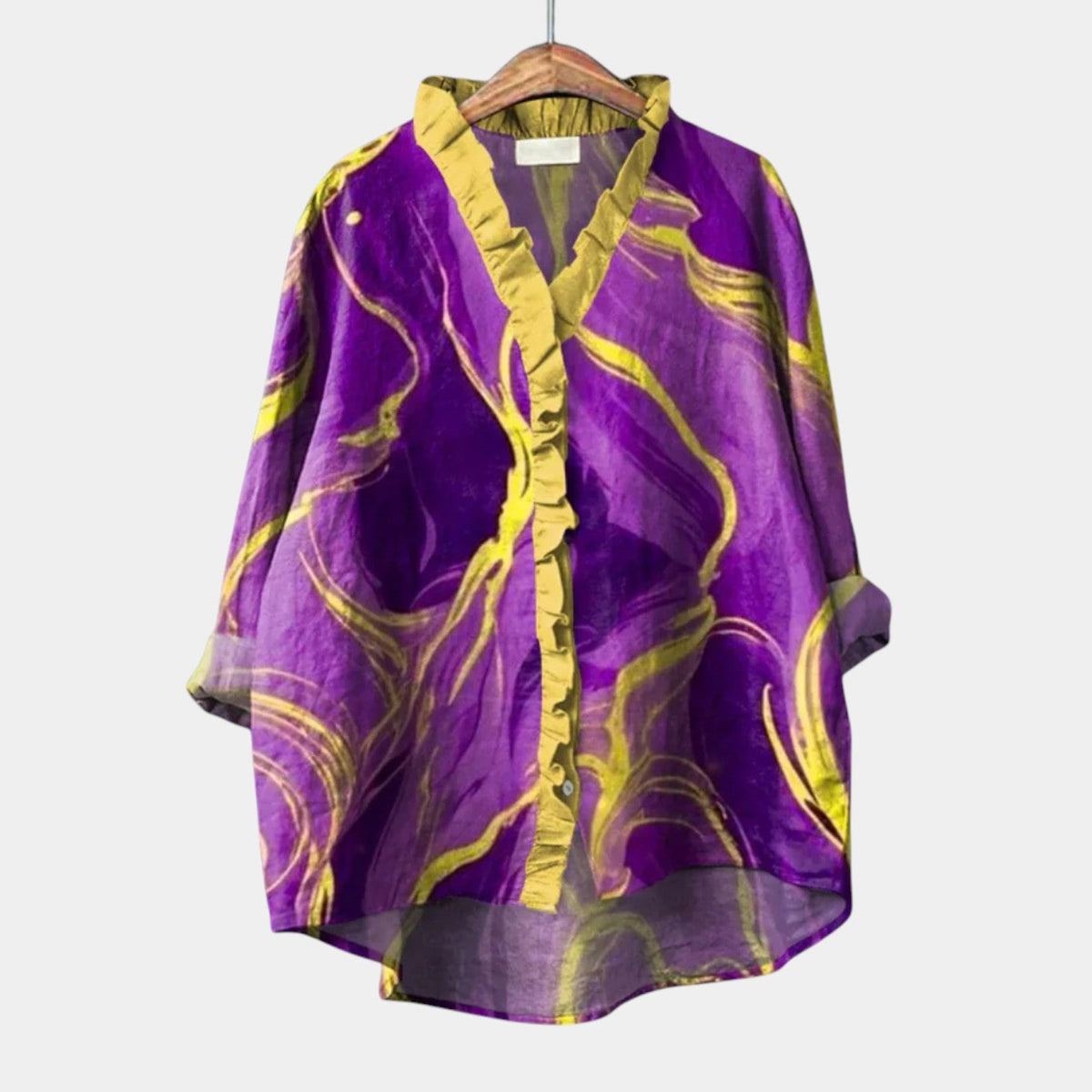 Aurora | Magenta Brushstroke Blouse