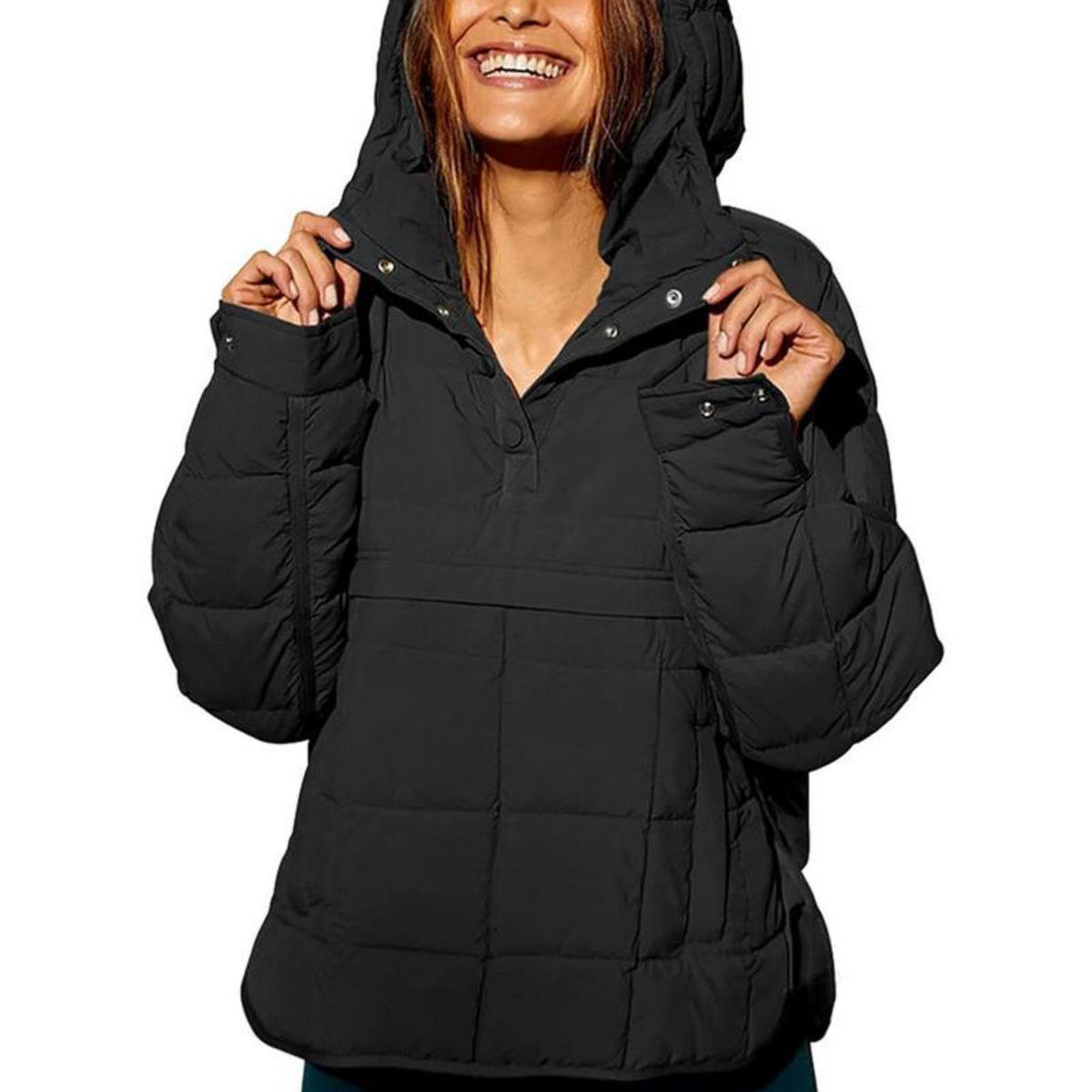 Farrell | Quilted Hooded Pullover Jacket