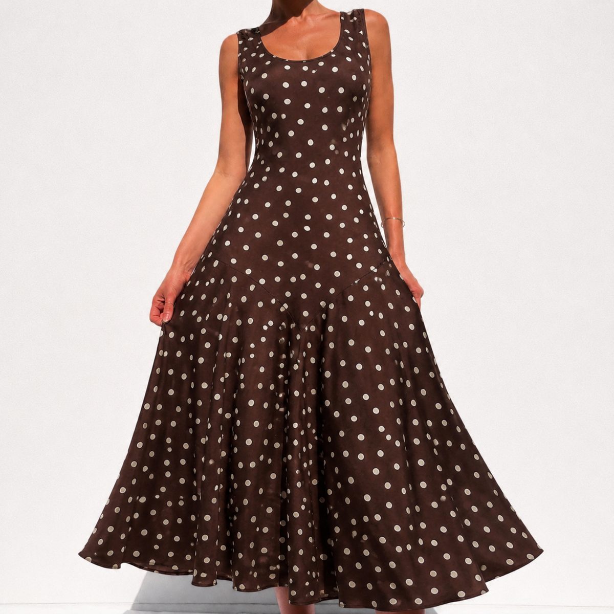 Vivian | Polo Dress Chocolate Polka Dot