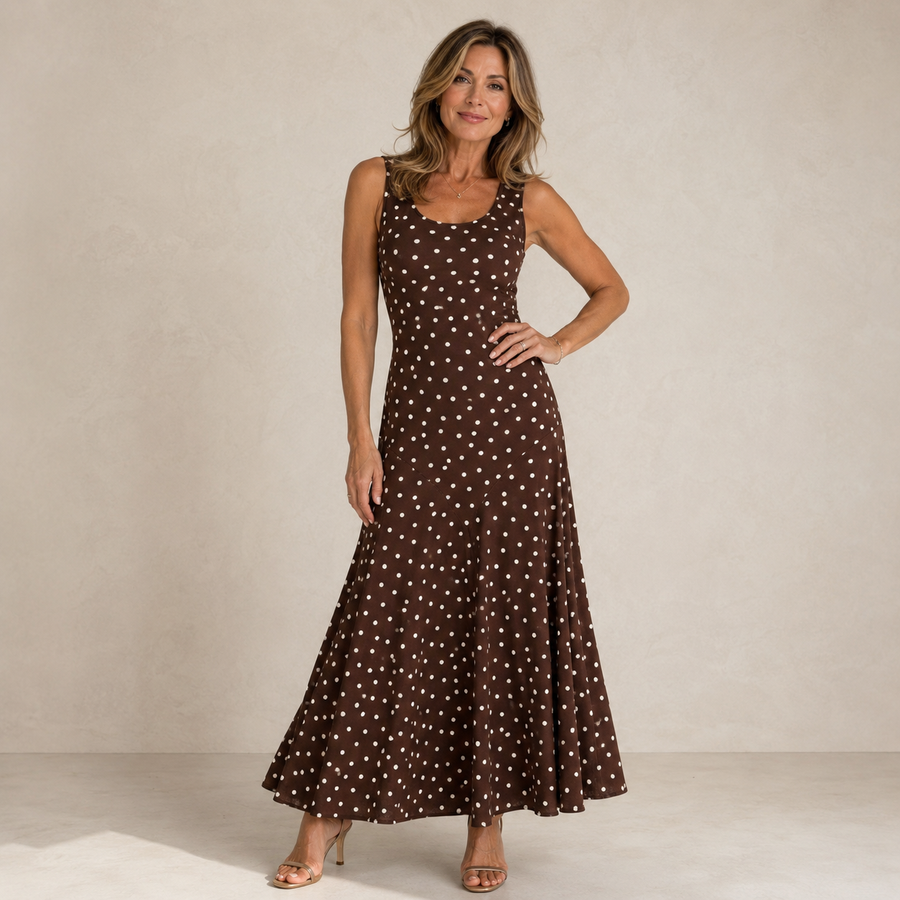 Vivian | Polo Dress Chocolate Polka Dot