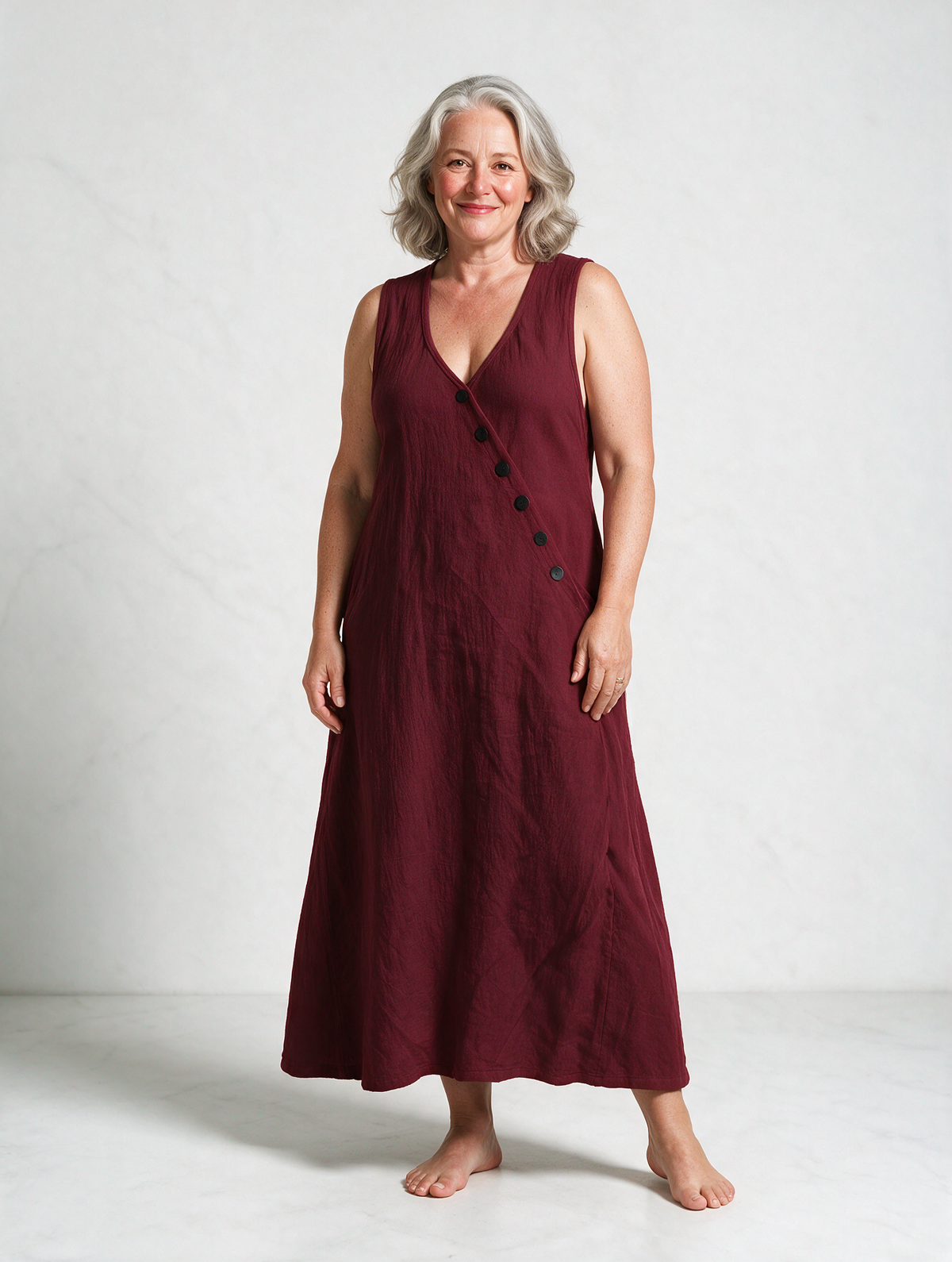 Minimalist And Cozy Button-up Dress