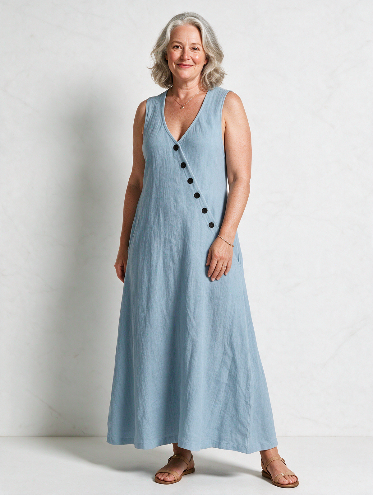 Minimalist And Cozy Button-up Dress