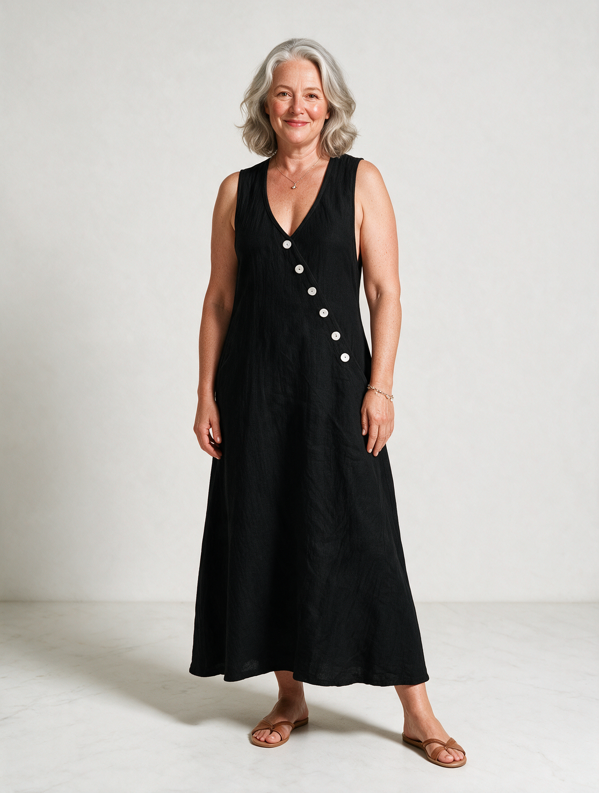 Minimalist And Cozy Button-up Dress