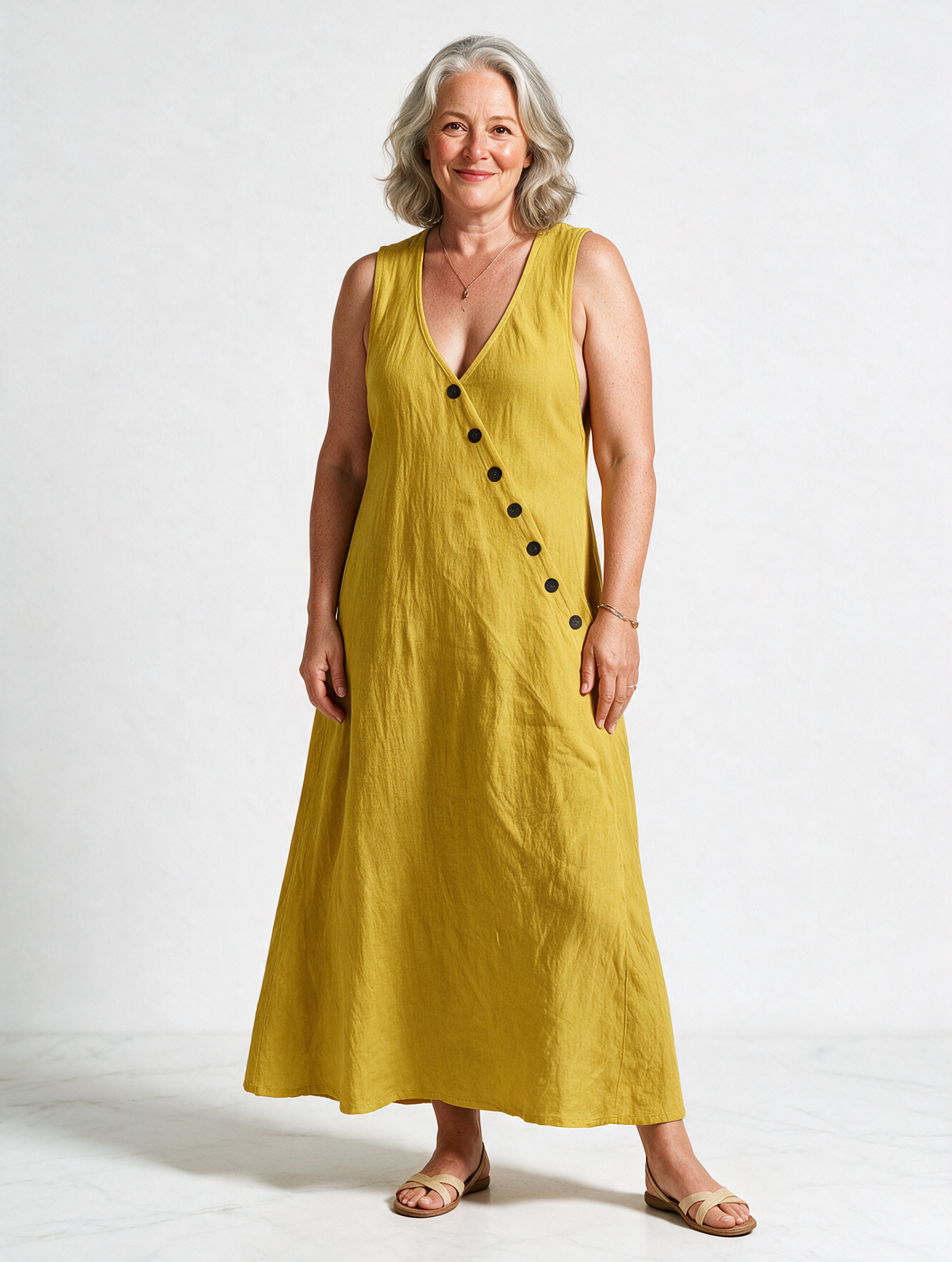 Minimalist And Cozy Button-up Dress