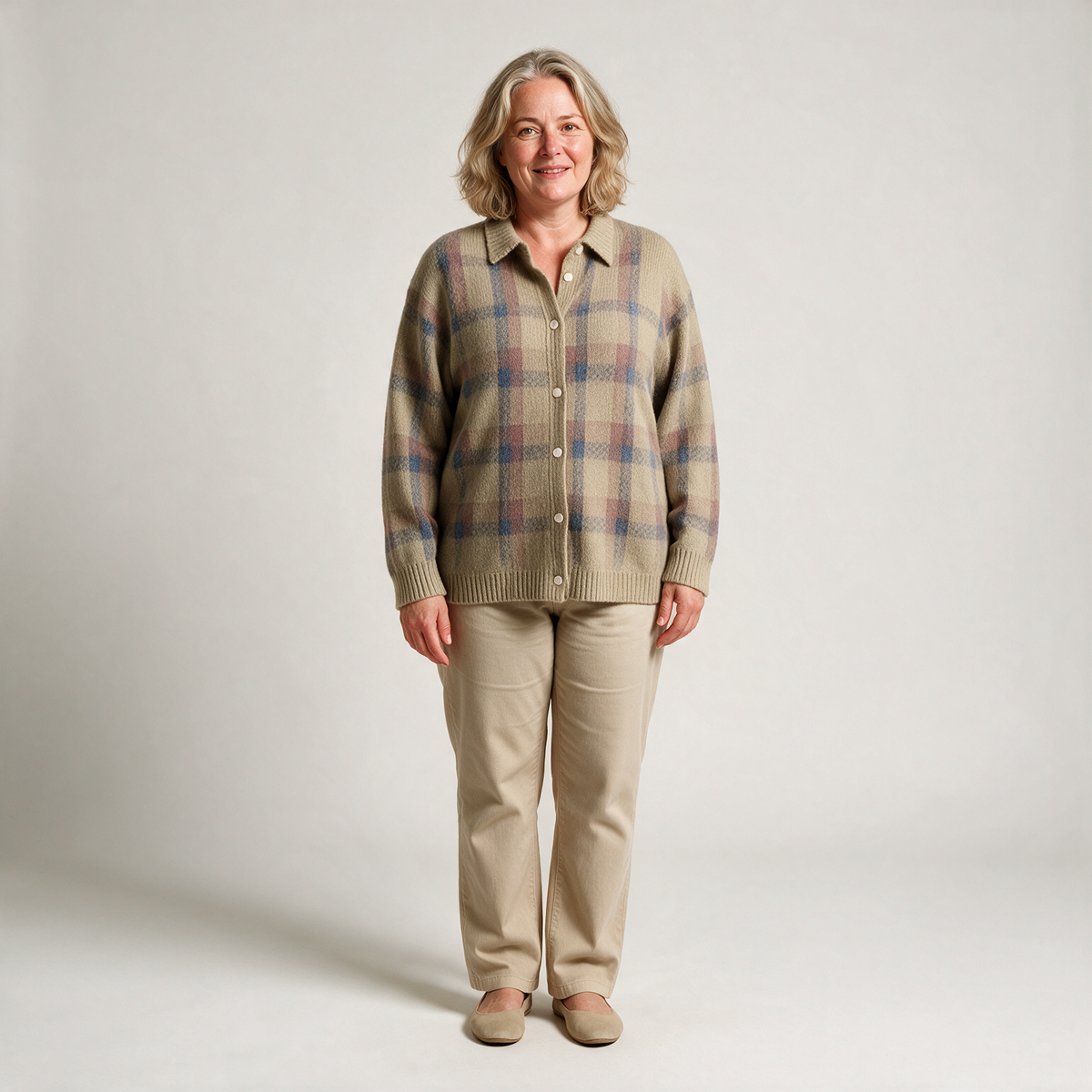 Etta | Checked Button Up Cardigan
