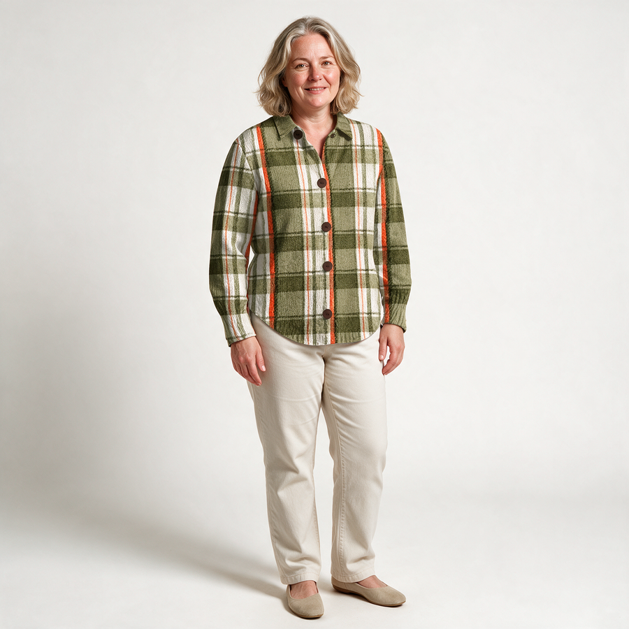 Gretchen | Checked Button Up Shirt