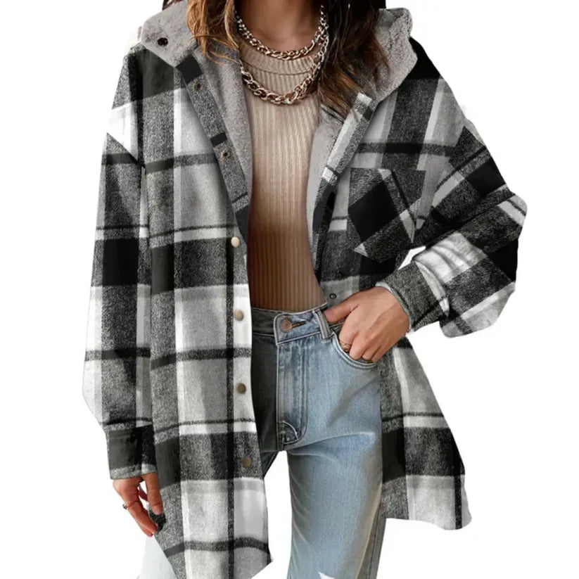 Ceylan | Cozy Hooded Flannel Jacket