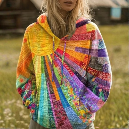 Amanda | Wildflower Patchwork Hoodie