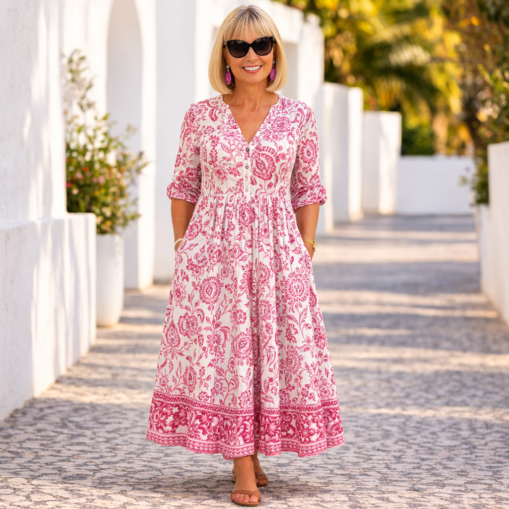 ELLY | ELEGANT FLORAL DRESS WITH A BREEZY VIBE