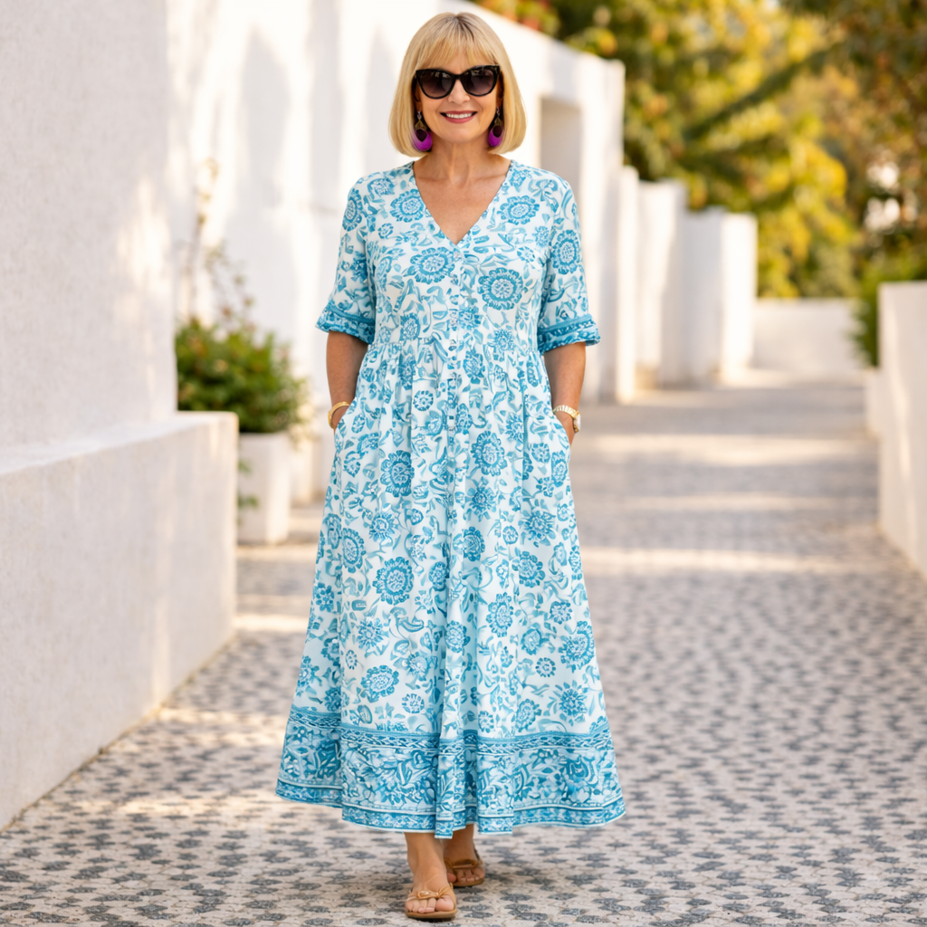 ELLY | ELEGANT FLORAL DRESS WITH A BREEZY VIBE