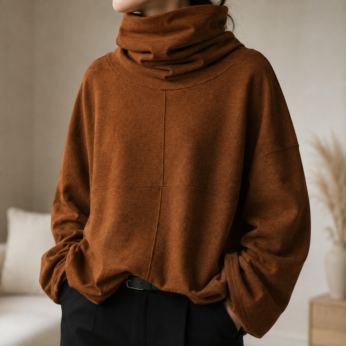 Uzeline | Cosy Cowl Neck Pullover
