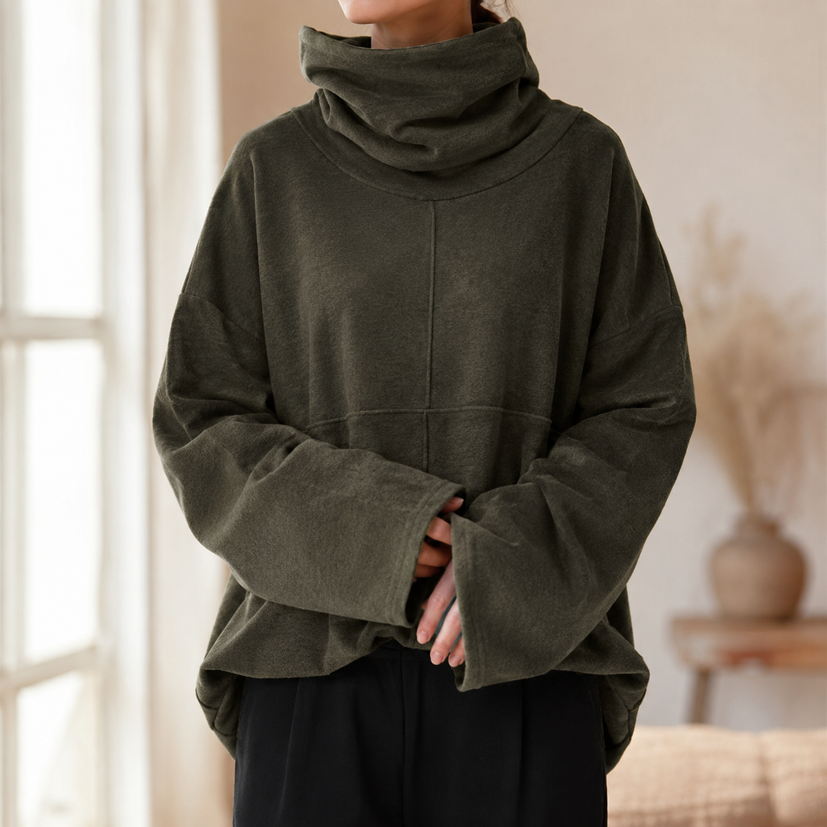Uzeline | Cosy Cowl Neck Pullover