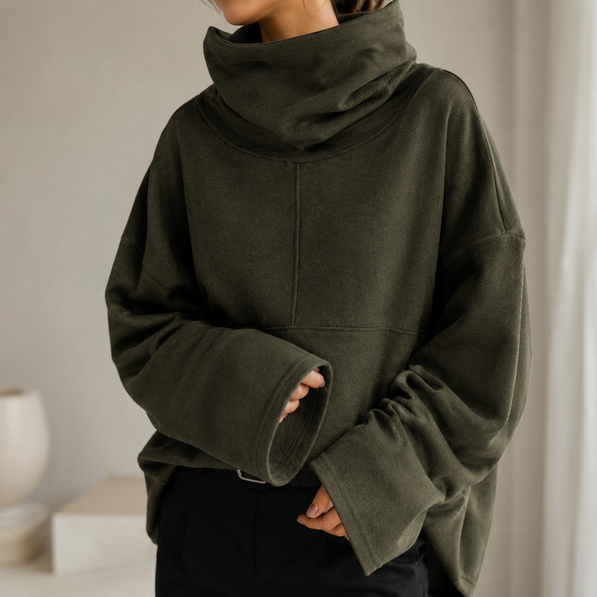 Uzeline | Cosy Cowl Neck Pullover