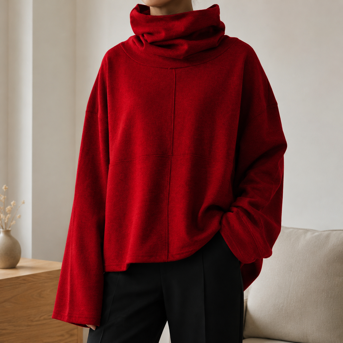 Uzeline | Cosy Cowl Neck Pullover
