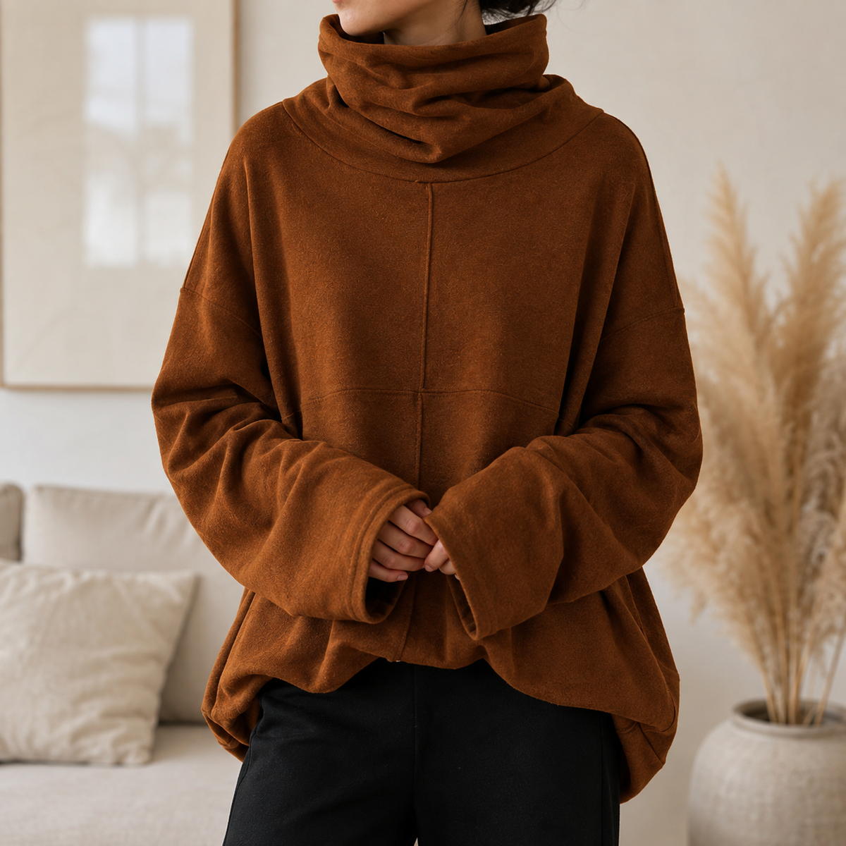 Uzeline | Cosy Cowl Neck Pullover