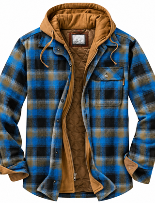 Octavia Blue Black Check flannel jacket