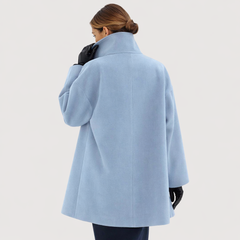 Morgana relaxed soft collar winter coat, back view