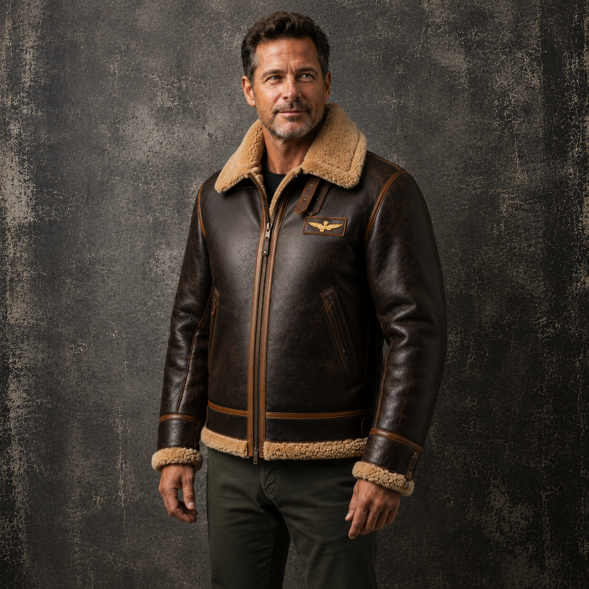 Kevin | Luxe Leather Pilot Aviator Jacket