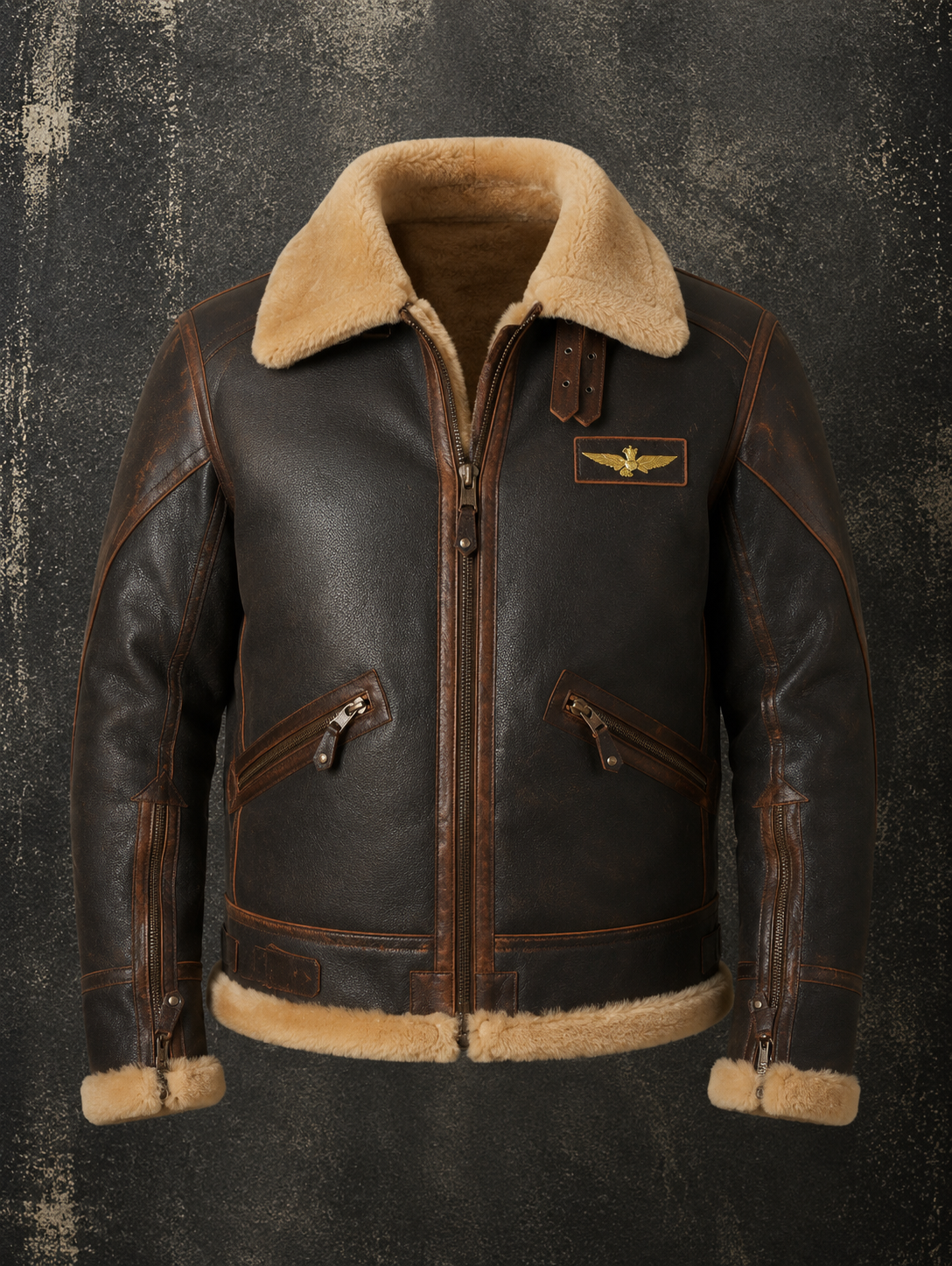 Kevin | Luxe Leather Pilot Aviator Jacket