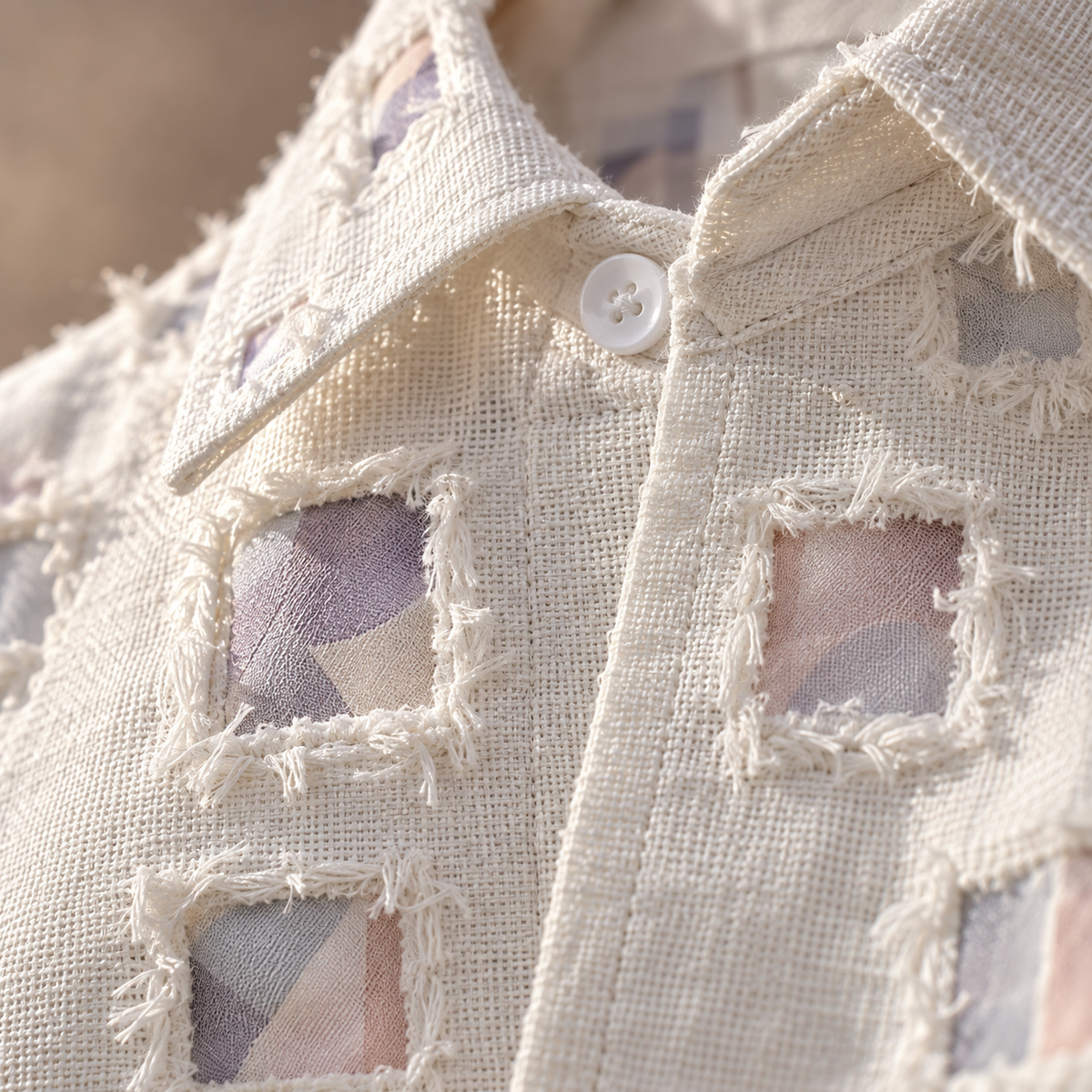 Tamsin | Frayed Mosaic Blouse