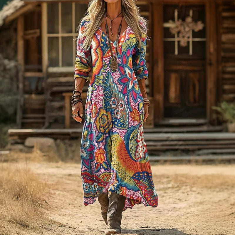 Meadow | Flowing Bohemian Maxi Dress