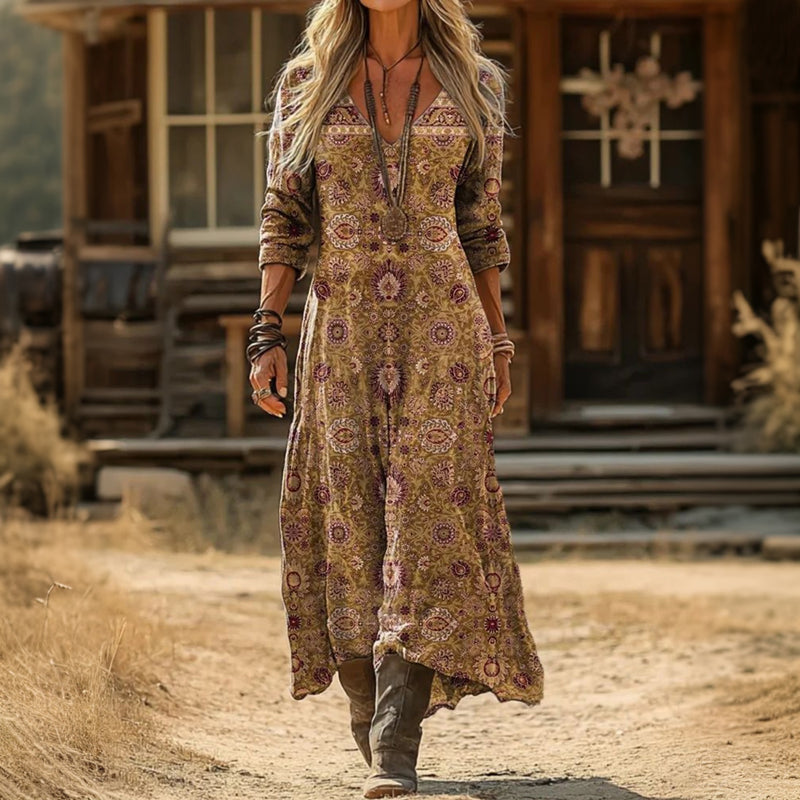 Leona | Relaxed Bohemian Maxi Dress