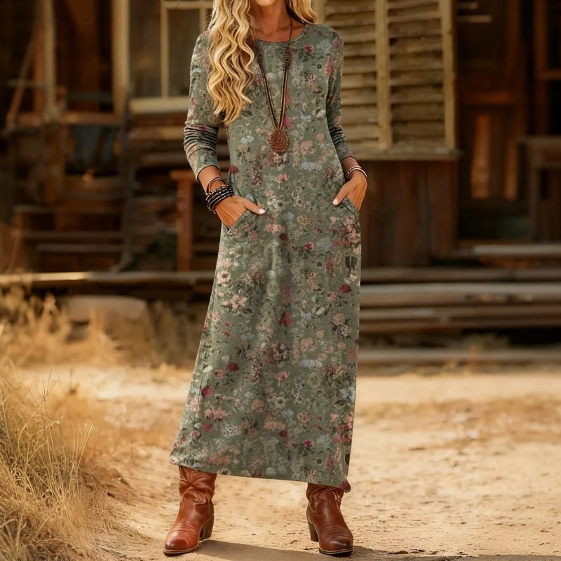 Beatrix | Floral Draped Maxi Dress