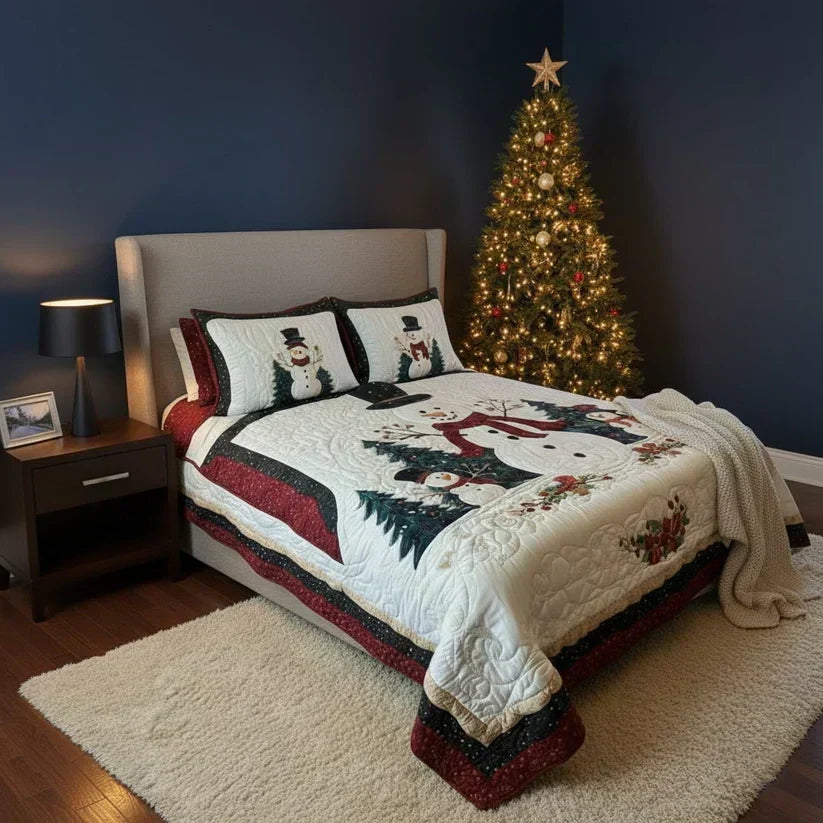 Winter Friends 3-Piece Quilted Bedding Set