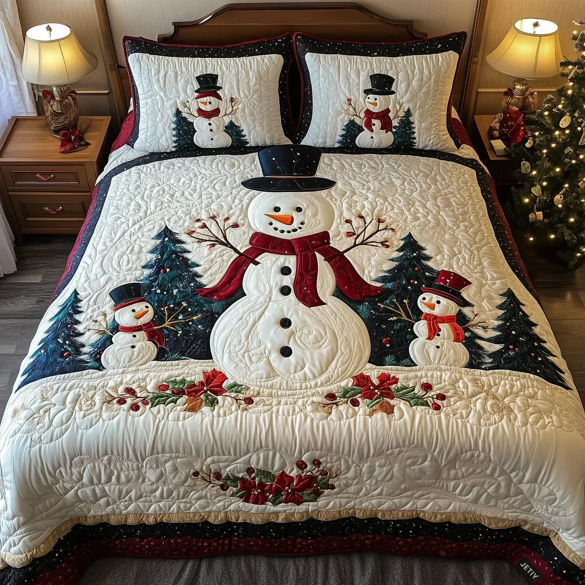 Winter Friends 3-Piece Quilted Bedding Set