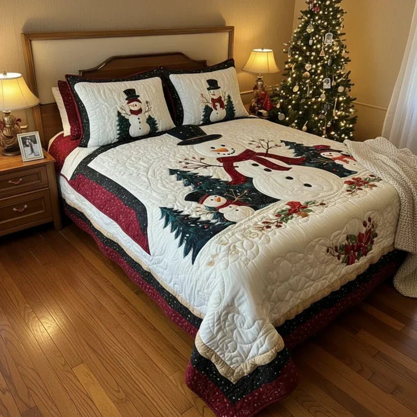 Winter Friends 3-Piece Quilted Bedding Set