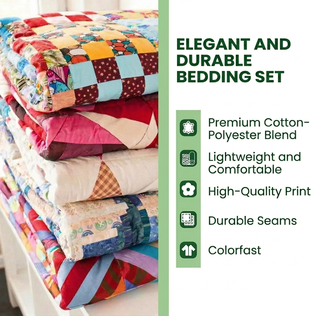 Golden Dragonfly 3-Piece Quilted Bedding Set