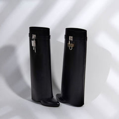 Hilary Knee High Wedge Boots