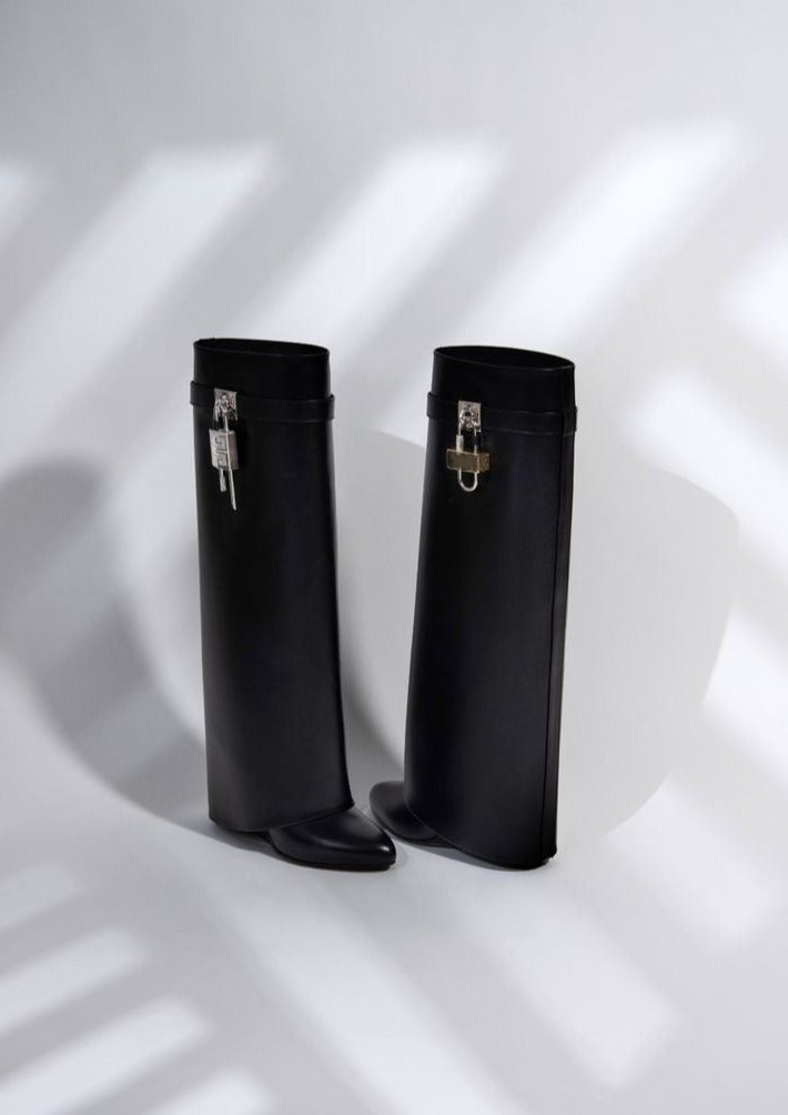 Hilary Knee High Wedge Boots