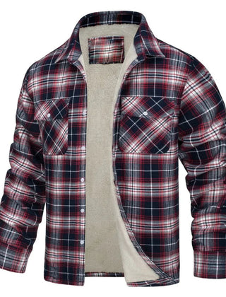Prudence Burgundy White Check flannel jacket