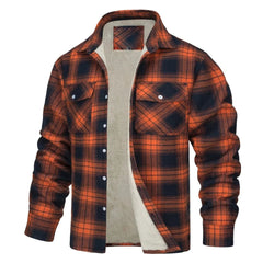 Prudence Orange Black Check flannel jacket