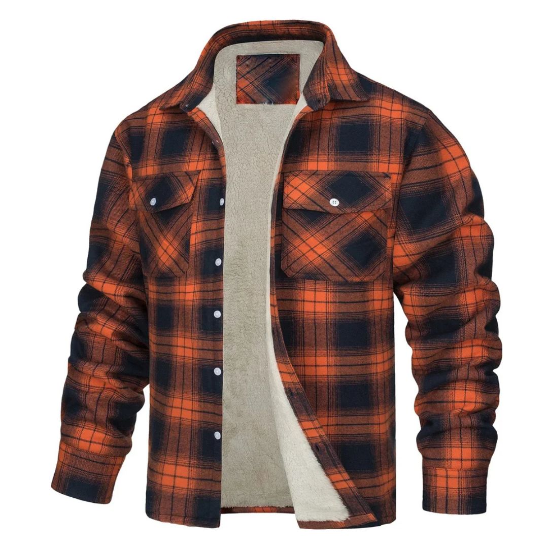 Prudence Orange Black Check flannel jacket